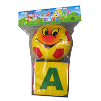 Jeu de cubes et de balles en PU souple avec logo personnalisé OEM, pour enfants de 5 à 7 ans, jeu éducatif précoce pour l'apprentissage de l'alphabet et des chiffres, jeu sensoriel de lancer