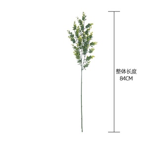 CallaFloral Flocked <b>Eucalyptus</b> Artificial Flowers Green Two-tone Single <b>Branch</b> Wedding Decor PVC Soft Rubber Handmade - Product Image 4
