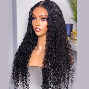 Peruvian Transparent HD Swiss Lace Frontal Wig Human Hair Vendor,Raw Hair Wig Indian Supplier,Natural Water Wave Human Hair Wigs