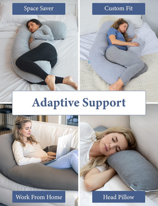 Almohadas de embarazo para dormir, almohada de maternidad de cuerpo completo en forma de U con funda extraíble para soporte de maternidad - Product Image 3