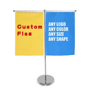 Bandera de Escritorio Plegable de Poliéster con Impresión Digital Personalizada de Alta Calidad para Conferencias, Negociaciones y Exhibición en Oficinas - Product Image 2