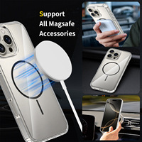 Étui de téléphone à anneau magnétique pour iPhone 18 Pro Max, coque transparente deux-en-un antichoc pour iPhone 17 Pro et 16 Pro Plus