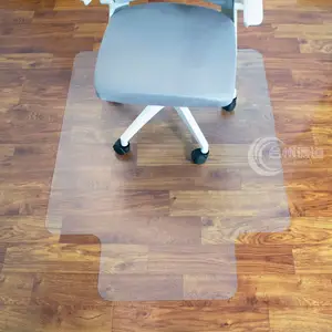 Rolling Chair Mat With Lip For Hardwood Floor Transparent PVC Home Office Floor Protector Mat