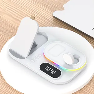 최신 4 in 1 고속 충전기 무선 충전 <span class=keywords><strong>iPhone</strong></span> 무선 충전기 시계 용 30W 멀티 도킹 스테이션 3 in 1 - Product Image 1