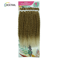 613# Blond Bouclé Crépu Synthétique Lots de Cheveux 8 Pièces par Paquet Tissages de Cheveux Synthétiques