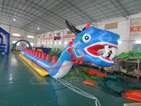 Vente en gros d'usine, tube gonflable remorquable pour jet ski, design dragon, bateau banane gonflable pour la mer