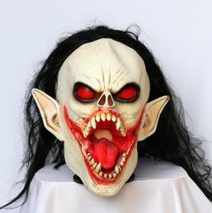 Máscara <span class=keywords><strong>de</strong></span> Vampiro <span class=keywords><strong>de</strong></span> Cabeza Completa para Adultos <span class=keywords><strong>de</strong></span> Halloween con Peluca, Disfraz <span class=keywords><strong>de</strong></span> Película <span class=keywords><strong>de</strong></span> <span class=keywords><strong>Terror</strong></span>, Accesorios <span class=keywords><strong>de</strong></span> Cosplay, Máscara <span class=keywords><strong>de</strong></span> Látex para Festivales - Product Image 4