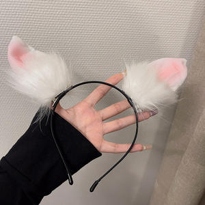 Diadema con Orejas de conejo para Halloween, horquilla con orejas de animales, gatos, perros, <span class=keywords><strong>amor</strong></span>, pasión, horquilla para el pelo - Product Image 4