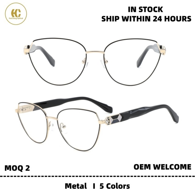 Fast Delivery Classic Style Frame with Fashionable Design Metal Optical Glasses for Daily Wear