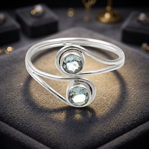 Anillo de Plata de Ley 925 con Topacio Azul, Hecho a Mano, con Engaste de Bisel, Estilo Clásico para Boda, Compromiso o Fiesta - Product Image 3