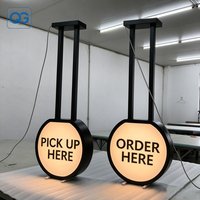 Boîte à lumière LED ultra-mince personnalisée avec cadre en aluminium, enseigne lumineuse pour publicité de logo, boîtes lumineuses pour publicité de devanture de magasin