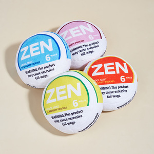 Zen Pupper Deckies Parodia Perro Juguete Cigarrillo Felpa Squeaky Arrugado Sonido Divertido Perro Juguete Drool Mint - Product Image 4