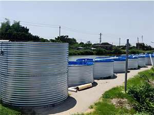 Büyük açık galvanizli çelik balık yetiştiriciliği tankı RAS teknolojisi balık karides yetiştiriciliği için ISO9001 sertifikalı 1000L-500000L kapasitesi - Product Image 2