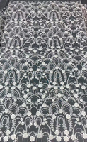 Tissu de dentelle de mariée brodé de perles et de cordon à motif floral, directement de l'usine