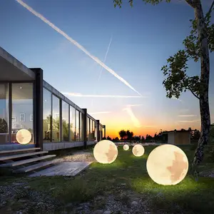 Nuovo stile 3D in fibra di vetro luna Led motivo luce lampada scultura per decorazioni esterne