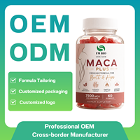 Gummies Maca Plus OEM ODM 7500mcg Énergie, Endurance, Équilibre Hormonal, Soutien Fessiers et Hanches, Complément Alimentaire, 60 Gummies