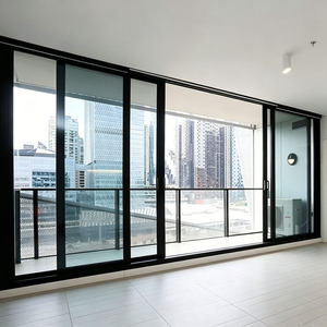 Portes coulissantes en aluminium à double vitrage pour villa, salon, cuisine, Foshan, <span class=keywords><strong>porte</strong></span> coulissante sur mesure avec cadre en aluminium et verre isolant - Product Image 3