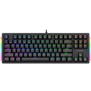 Chất lượng cao 87-Keys RGB Led có dây cơ khí chơi game Bàn phím tùy chỉnh <span class=keywords><strong>PC</strong></span> Bàn phím tiêu chuẩn cho game thủ - Product Image 2