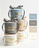 Boîte cadeau cylindrique rigide avec fermeture magnétique, matériaux recyclés écologiques, ruban décoratif, design baril pour bijoux et fleurs