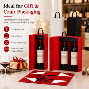 Boîte cadeau en carton pliable personnalisée avec poignée, boîte d'emballage de luxe gaufrée pour le vin, les parfums, les cosmétiques <span class=keywords><strong>et</strong></span> les cadeaux créatifs - Product Image 5