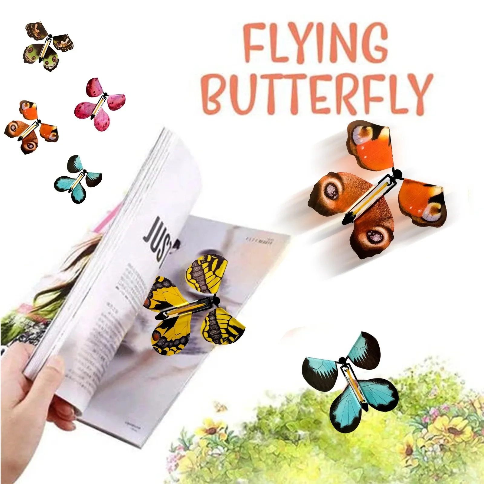 Kupu-kupu Terbang Ajaib, Pita Karet Bertenaga Kupu-kupu untuk Anak-anak