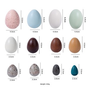 Children's DIY Miniature Landscape Decoration Wooden Bird <b>Egg</b> Pretend Play Easter Holiday Supplies <b>Toy</b> Cross-Border Simulation - Product Image 5