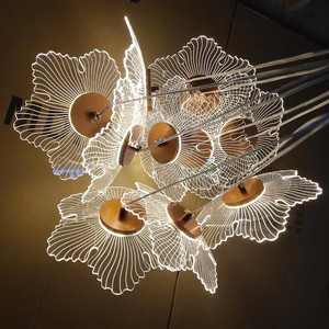 Nhà máy trực tiếp đám cưới đạo cụ Acrylic sáng Osmanthus treo chuỗi đám cưới hội trường khách sạn tiệc trần đèn trang trí. - Product Image 1