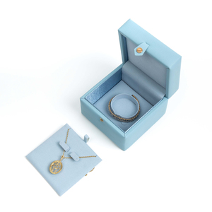 Zebo Custom Luxury PU <b>Leather</b> Jewelry Box Set Hot Stamping Logo Premium Packaging for Ring Pendant <b>Bracelet</b> Necklace Wholesale - Product Image 4