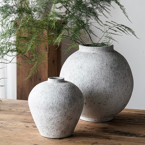<span class=keywords><strong>Vase</strong></span> en <span class=keywords><strong>poterie</strong></span> rustique fait main de style chinois rétro pour l'arrangement floral - Product Image 2