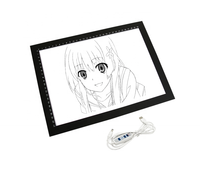 Planche à dessin LED ultra-mince ZZFY, gradation progressive, séchage rapide, alimentation USB, portable, format A4/A3, boîte à lumière rectangulaire, cadre en aluminium