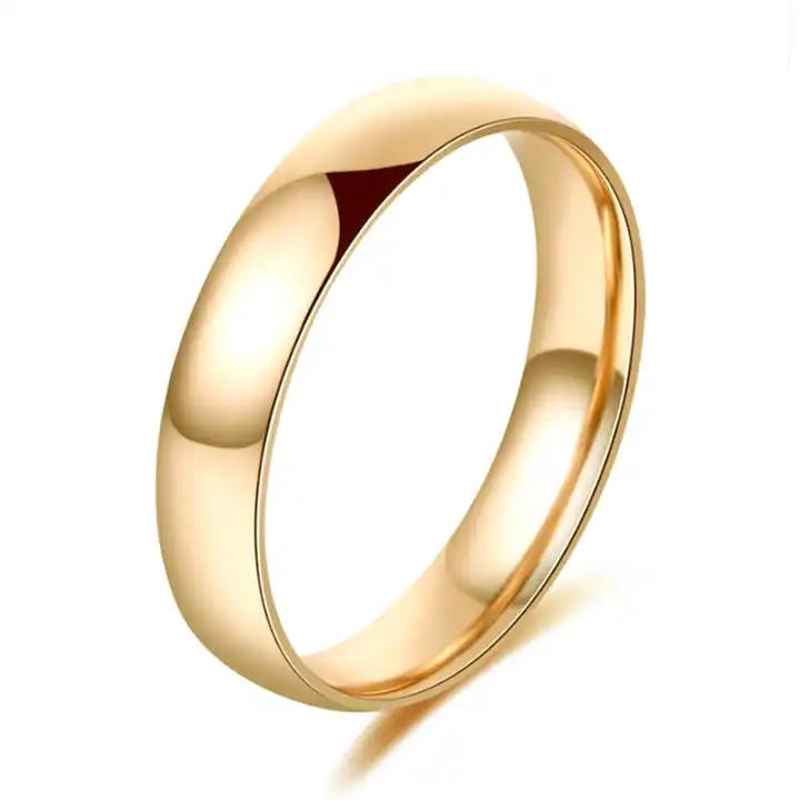 Men's Fashion Simple Tungsten Carbide Gold Color Grooved Ring Mens  Engagement Wedding Band Party Anniversary Gift Jewelry