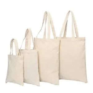 حقيبة قماش قطن طبيعي قابلة لإعادة الاستخدام حقيبة قطنية مطبوعة بشعار مخصص