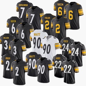 Broderie personnalisée en gros Pittsburgh Steeler s # 5 # Maillot de football 90 en maille poly unisexe pour adulte, vente en gros transfrontalière, possibilité d'ajouter une étiquette - Product Image 1