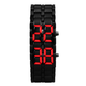 Relojes digitales LED Reloj de pulsera Reloj para hombre Gafas de Sol de acero inoxidable Vidrio Hom Creativo para hombre - Product Image 2