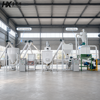 Ligne complète de machines de traitement des aliments pour volailles pour la production de poudre et de pâtes uniformes