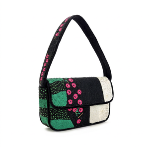 Wholesale Luxury Handmade Beaded Shoulder <b>Bag</b> Abstract <b>Patchwork</b> Floral Design Seed Bead Handbag Premium Women Evening Flap - Product Image 1
