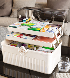 Paquete familiar de gran capacidad, caja de medicamentos, almacenamiento de medicamentos en el hogar, bolsa médica de emergencia farmacéutica - Product Image 2