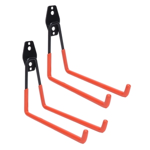 Lot de 2 crochets de garage multifonctionnels à fixation murale, organisateur de rangement <span class=keywords><strong>pour</strong></span> vélos et marchandises, style <span class=keywords><strong>crochet</strong></span> - Product Image 2