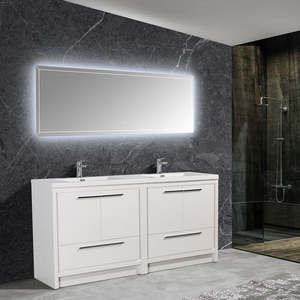 Meuble-lavabo double pour salle de bains flottant personnalisé pour salles de bains - Product Image 5