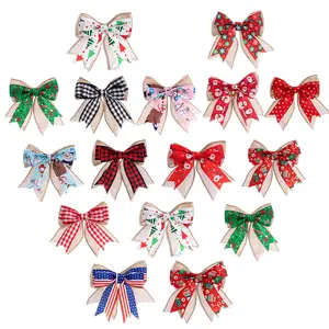 Christmas Wired Ribbon Rot und Limetten grün Wrapping Polka Dot Swirl Stoff bänder Xmas Dekorative Bänder für DIY Crafts