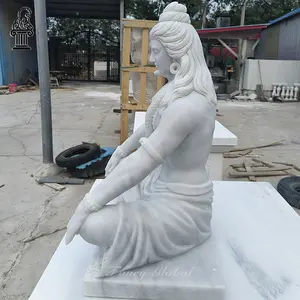 Large Hand Carved Outdoor Stone Sculpture Decorative Hindu Murthi Religious Buddha Marble Lord Shiva Statue