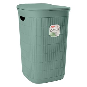 กล่องใส่ผ้าพลาสติกรีไซเคิล (50 ลิตร) DOMUS HOME COLLECTION สีเขียวชา 90202 - Product Image 1