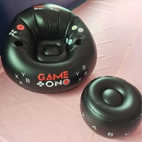 Canapé gonflable en PVC créatif pour sports électroniques, ensemble de fauteuils pliables pour café Internet et chambre à coucher, canapé paresseux flocage avec design ponctuel