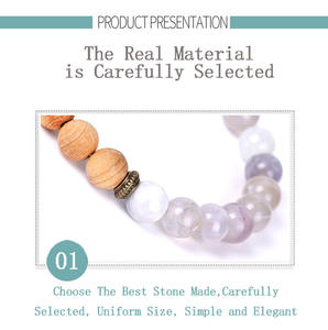 <span class=keywords><strong>Bracelet</strong></span> en perles d'agate craquelée de 8 mm, perles en bois, <span class=keywords><strong>pierre</strong></span> <span class=keywords><strong>volcanique</strong></span>, aromathérapie, <span class=keywords><strong>huile</strong></span> <span class=keywords><strong>essentielle</strong></span>, parfum, bijoux, style classique - Product Image 3