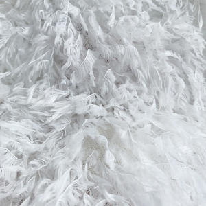 แชมเปญสีเทาสีขาวขนนกฝรั่งเศสแอฟริกันผ้าสำหรับการออกแบบ Couture Diy เย็บชุดแต่งงานพรหมชุดกว้าง150เซนติเมตร - Product Image 3