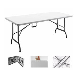 <span class=keywords><strong>Tavolo</strong></span> Pieghevole Rettangolare in Plastica HDPE Bianco <span class=keywords><strong>da</strong></span> 180 cm (6 piedi) per Eventi all'Aperto, Matrimoni e Picnic - Offerta Speciale - Product Image 3