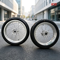 Kit de performance pour moto électrique Sur Ron Light Bee X Talaria X3 avec roues CNC Supermoto de 17 pouces, pneus CST avant et arrière, jantes chromées