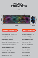 Combo de Teclado y Ratón RGB para Juegos TF270, con Cable, para Oficina, Portátil, PC, Ratón y Teclado Inalámbricos RGB