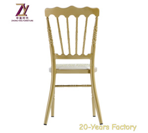 Chaise Tiffany de Banquet Empilable en Métal Doré pour Événement de Restaurant pour Mariage - Product Image 4