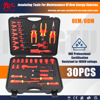 MT-TOOLS 30-teiliges Set für die Wartung von Elektrofahrzeugen, isolierte Schraubenschlüssel, Steckschlüssel und Zangen
